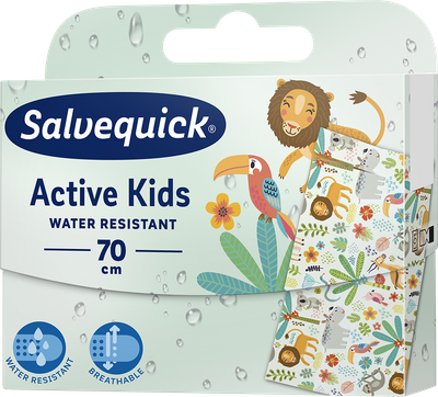 Plastry dla dzieci Salvequick Active Kids 7szt: 10 cm x 6 cm