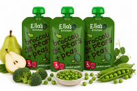 Ella's Kitchen BIO obiadek gruszka, groszek, brokuły ZESTAW 3 x 120 g