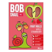 Bob Snail Rollsy owocowe Jabłko Truskawka bez cukru 60 g