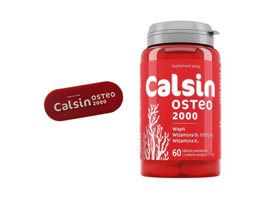 Aurovitas Calsin Osteo 2000 60tab + osłonka na kamerę czerwona GRATIS