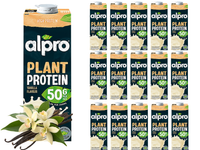 Alpro Napój sojowy o smaku waniliowym proteinowy wysokobiałkowy ZESTAW 16 x 1 L