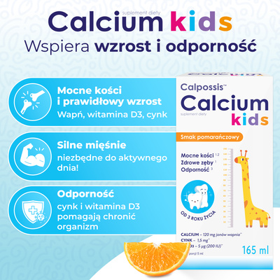 Calpossis Calcium Kids MOCNE KOŚCI I ZĘBY 165 ml