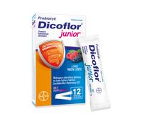 Dicoflor Junior probiotyk 12 saszetek, Dicoflor Ibsium probiotyk 20 kapsułek + BIDON GRATIS!