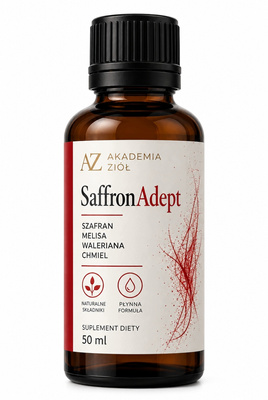 SaffronAdept szafran, melisa, waleriana, chmiel w płynie 50 ml