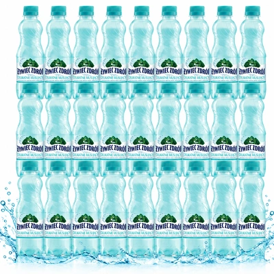 Żywiec Zdrój Delikatnie Musujący Woda źródlana ZESTAW 24 x 500 ml