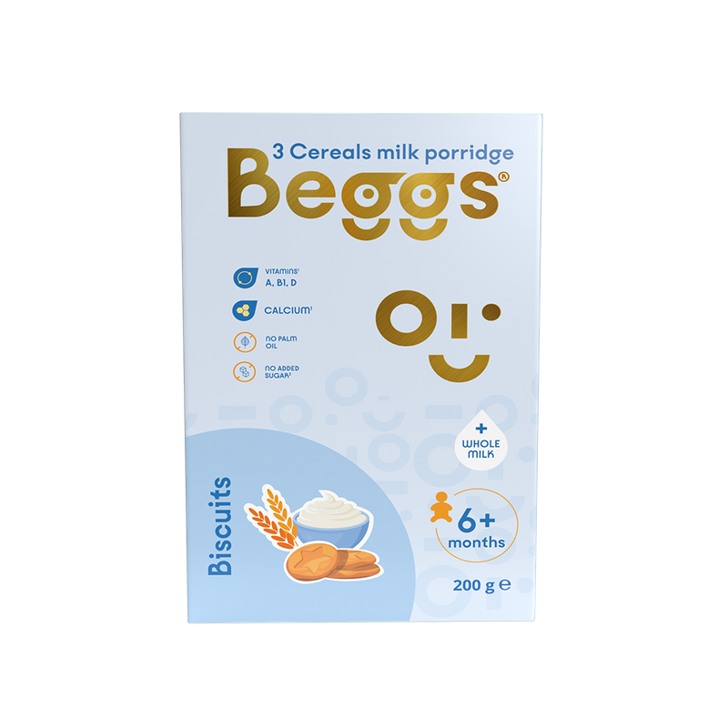 Beggs Kaszka mleczna 3-zbożowa z ciasteczkami 200 g