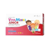 Activlab VitaMinki Junior KOMPLEKS WITAMIN DLA DZIECI smak truskawkowy 30 saszetek 