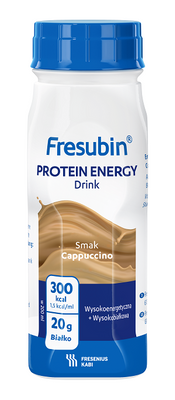 Fresubin® Protein Energy Drink, smak cappucino ZESTAW 24 x 200ml. Żywność specjalnego przeznaczenia medycznego. Bogata w białko