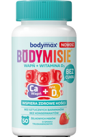 Bodymax Bodymisie żelki dla wapń + witamina C truskawkowe ZESTAW 2 x 50 sztuk + PORTFELIK GRATIS!