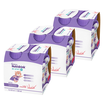 Nutridrink dla dzieci o smaku truskawkowym ZESTAW 12 x 125 ml