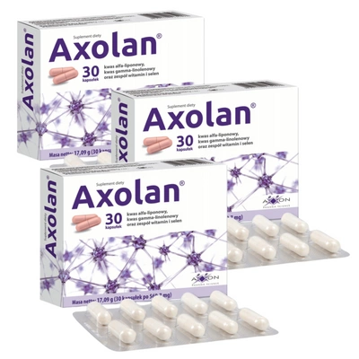 AXOLAN kwas alfa-liponowy witaminy selen ZESTAW 3 x 30 kapsułek