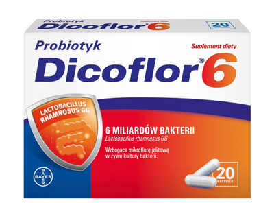 Dicoflor 6 odporność PROBIOTYK 6 mld bakterii 20 kapsułek