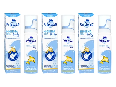 STERIMAR BABY higiena nosa, woda morska dla dzieci ZESTAW 3 x 100 ml