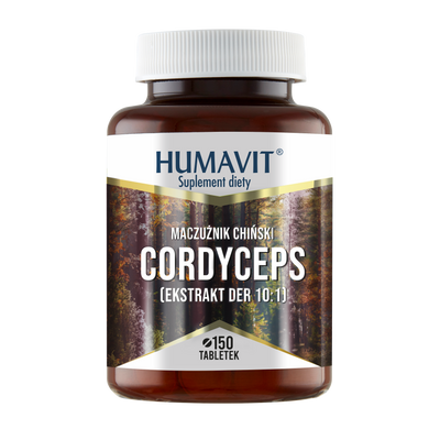 HUMAVIT Cordyceps Maczużnik Chiński + Drożdże piwowarskie 150 tabletek