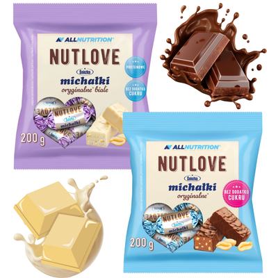 Allnutrition Nutlove FIT Michałki bez cukru BIAŁE i czekoladowe 2 sztuki