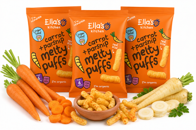 Ella's Kitchen BIO chipsy z marchewką i pasternakiem od 6. miesiąca życia ZESTAW 3 x 20 g