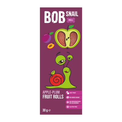 Bob Snail Rollsy owocowe Jabłko Śliwka 30 g