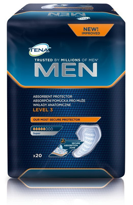 TENA Men Super Wkłady anatomiczne (level 3) zestaw 3x20 sztuk