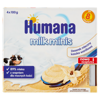 Humana Milk Minis Deserek mleczny kaszka waniliowa po 8. miesiącu 400 g (4 x 100 g)