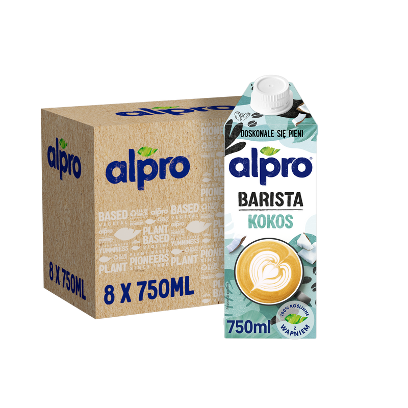 Alpro Barista Napój kokos ZESTAW 8 x 750 ml