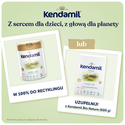 Kendamil Nature 3 HMO+ mleko organiczne bez oleju rybiego 800 g