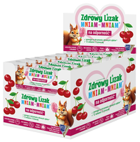 Zdrowy lizak dla dzieci mniam mniam z witaminami smak wiśniowy ŁEZKA 40 sztuk