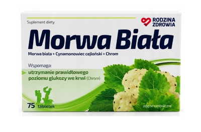 Rodzina Zdrowia Morwa Biała STĘŻENIE GLUKOZY WE KRWI 75 tabletek