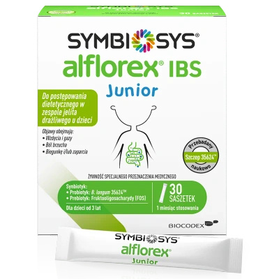Symbiosys Alflorex IBS Junior zespół jelita drażliwego od 3 lat 30 saszetek