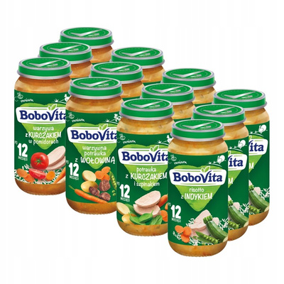 BoboVita Obiad RIsotto 1-3 lata Zestaw 12x250g