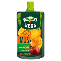 Tymbark Vega Mus mango z dynią, burak z truskawką zestaw różne smaki 4 x 100 g