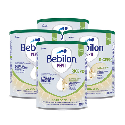 Bebilon pepti RICE PRO żywność specjalnego przeznaczenia medycznego ZESTAW 4 x 400 g