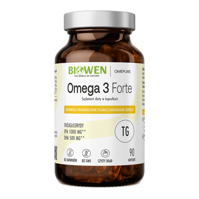 Biowen Omega 3 Forte EPA 1000 mg WSPARCIE MÓZG SERCE 90 kapsułek