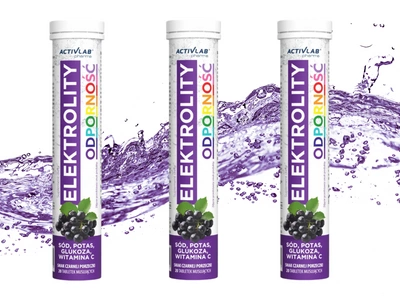 ActivLab Elektrolity Odporność NAWODNIENIE smak czarnej porzeczki ZESTAW 3 x 20 tabletek musujących