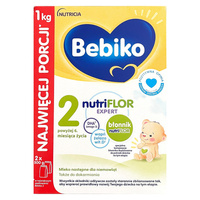 BEBIKO 2 NUTRIflor Expert mleko następne dla niemowląt powyżej 6 miesiąca ZESTAW 2 x 1000 g