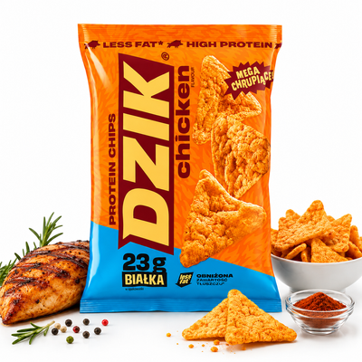 WK DZIK chipsy proteinowe wysokobiałkowe KURCZAK 50 g
