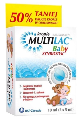 Multilac Baby synbiotyk krople dwupak 2x5 ml