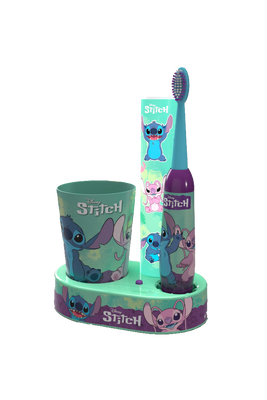 Mr.White Zestaw prezentowy do mycia zębów dla dzieci STITCH 3+ szczoteczka elektryczna kubek pasta timer