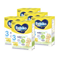 BEBIKO JUNIOR NUTRIflor Expert 3 formuła na bazie mleka o smaku waniliowym, powyżej 1. roku życia ZESTAW 5 x 550 g