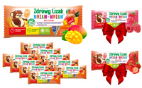 Zdrowy lizak dla dzieci mniam mniam z witaminami smak mango ZESTAW ŁEZKA 10 sztuk + 2 LIZAKI GRATIS!