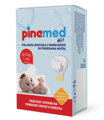 PINEMED pieluszka z woreczkiem do pobierania moczu dla dzieci 0-5 kg