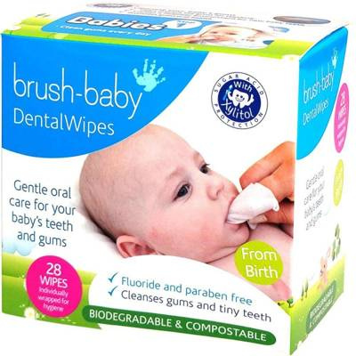 BRUSH-BABY - Dental Wipes chusteczki higieniczne do czyszczenia zębów i dziąseł (28 szt.)