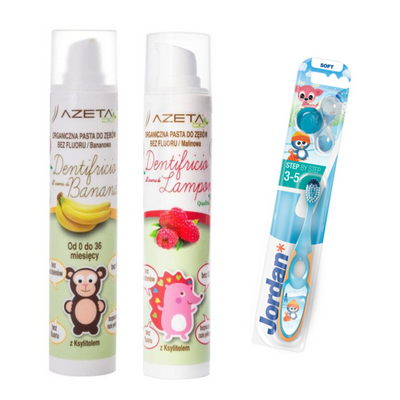 AZETA Organiczna pasta dla dzieci malinowa z ksylitolem od 0 m+ 50ml