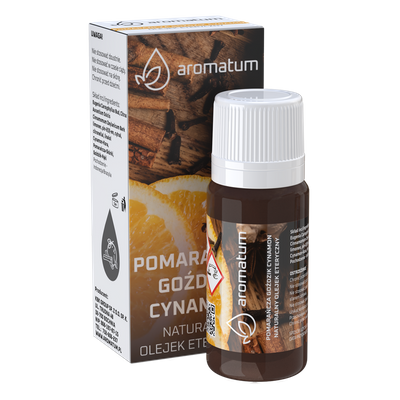 Aromatum naturalny olejek eteryczny aromaterapia 12ml o zapachu pomarańczy goździku i cynamonu zapach zimy