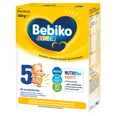 Bebiko Junior 5 Odżywcza formuła na bazie mleka dla przedszkolaka 600 g
