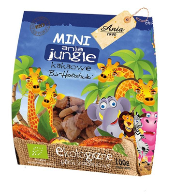 Bio Ania herbatniki mini jungle z kakao 100g