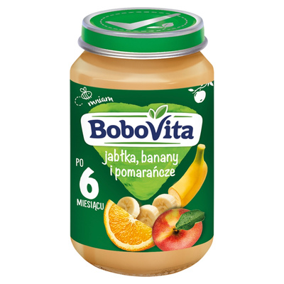 BoboVita Jabłka, banany i pomarańcze po 6 msc 190g