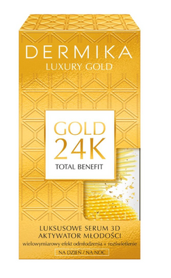 Dermika luksury gold 24k luksusowe serum 3D aktywator młodości na dzień i noc 60g