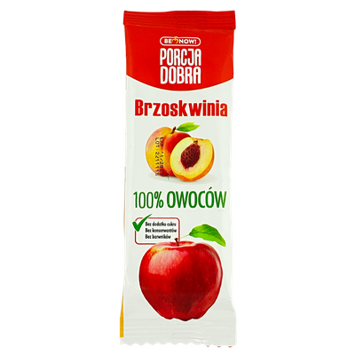 Porcja Dobra jabłkowo-brzoskwiniowa przekąska fit słodycze baton 16 g