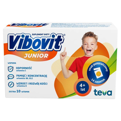 Vibovit Junior saszetki pomarańczowe 14sasz