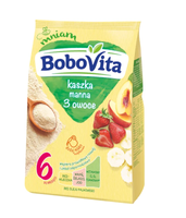 BoboVita Kaszka manna 3 owoce po 6 miesiącu 180g